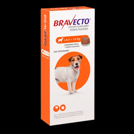 Bravecto 250mg 1Tab (4.5 a 10kg)