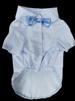 CAMISA CELESTE ALG. CON CORBATA